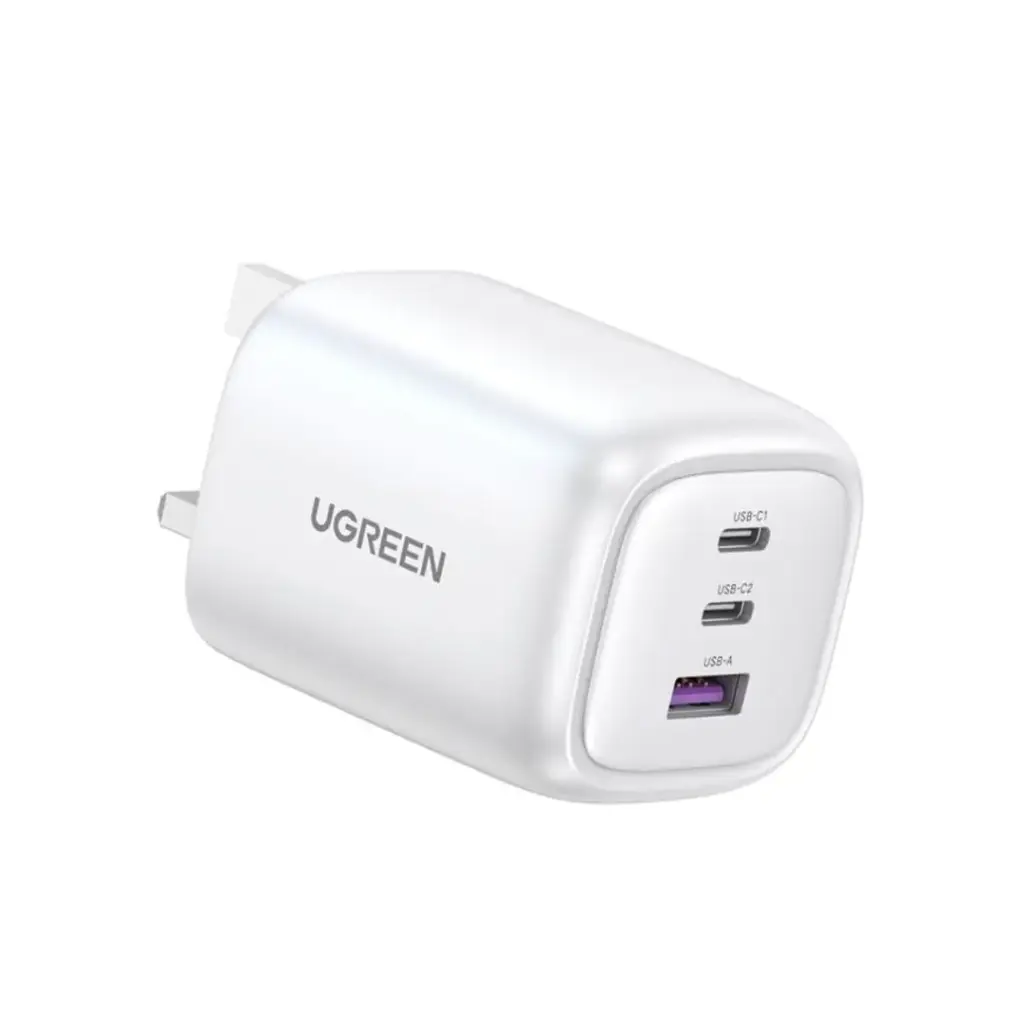Ugreen - Nexode 65W 3 Port PD Gan Fast Charger (Model: CD306) - White