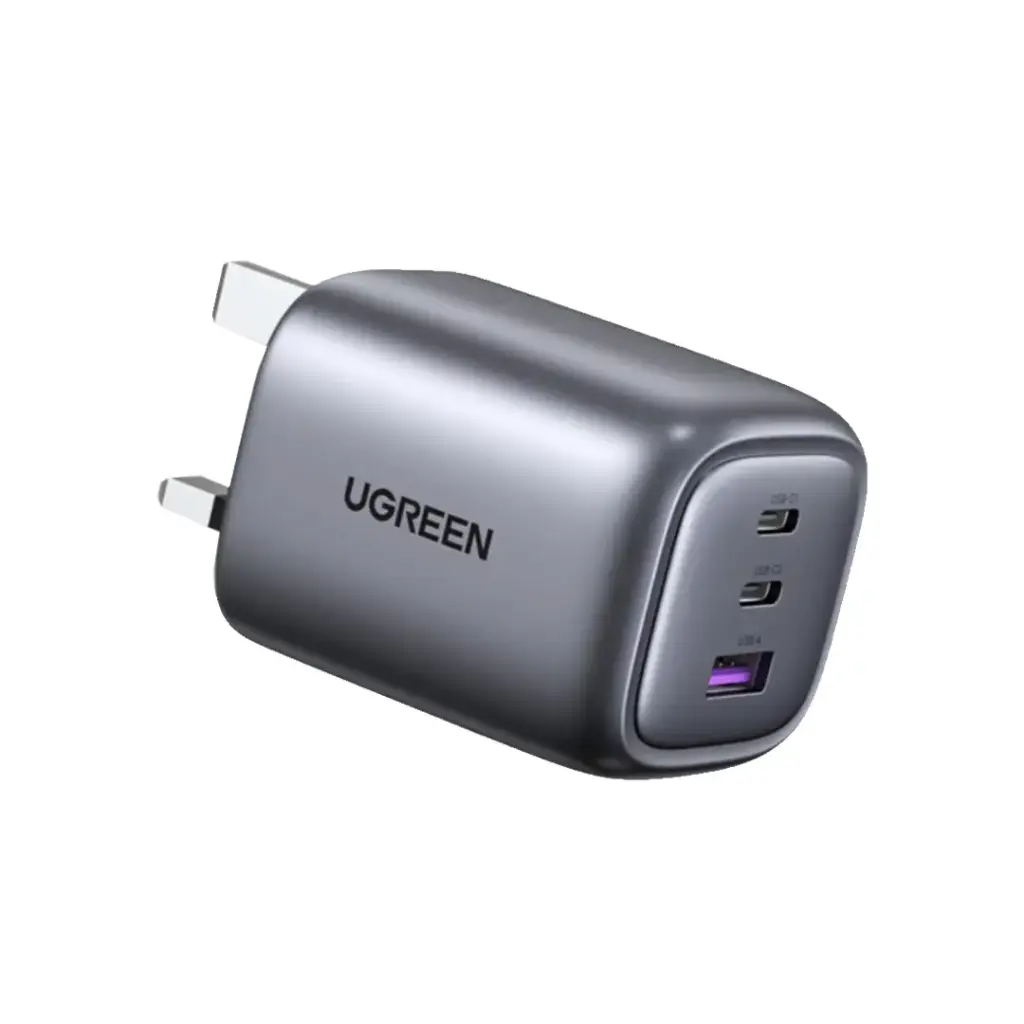 Ugreen - Nexode 65W 3 Port PD Gan Fast Charger with Cable (Model: CD306) - Space Gray