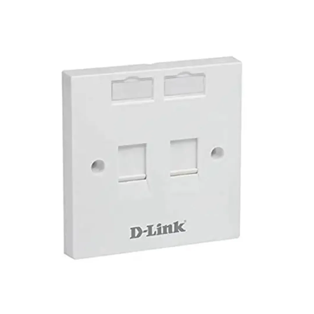 D-Link Dual Faceplate with Shutter (NFP-0WHI21)