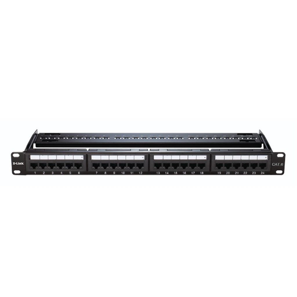 D-Link Patch Panel CAT6 24 Port (NPP-C61BLK241 - Unshielded / Full Loaded)