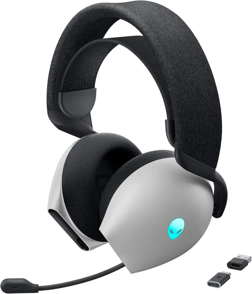 Alienware Tri Mode Wireless Gaming Headset AW725H - Lunar Light