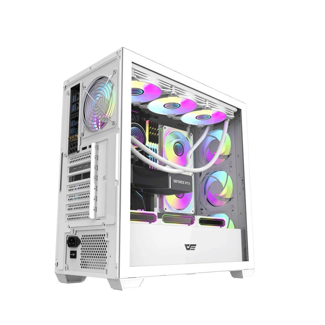 Darkflash DS900 Mesh ATX case with 6 ARGB Fan white (Assembled)