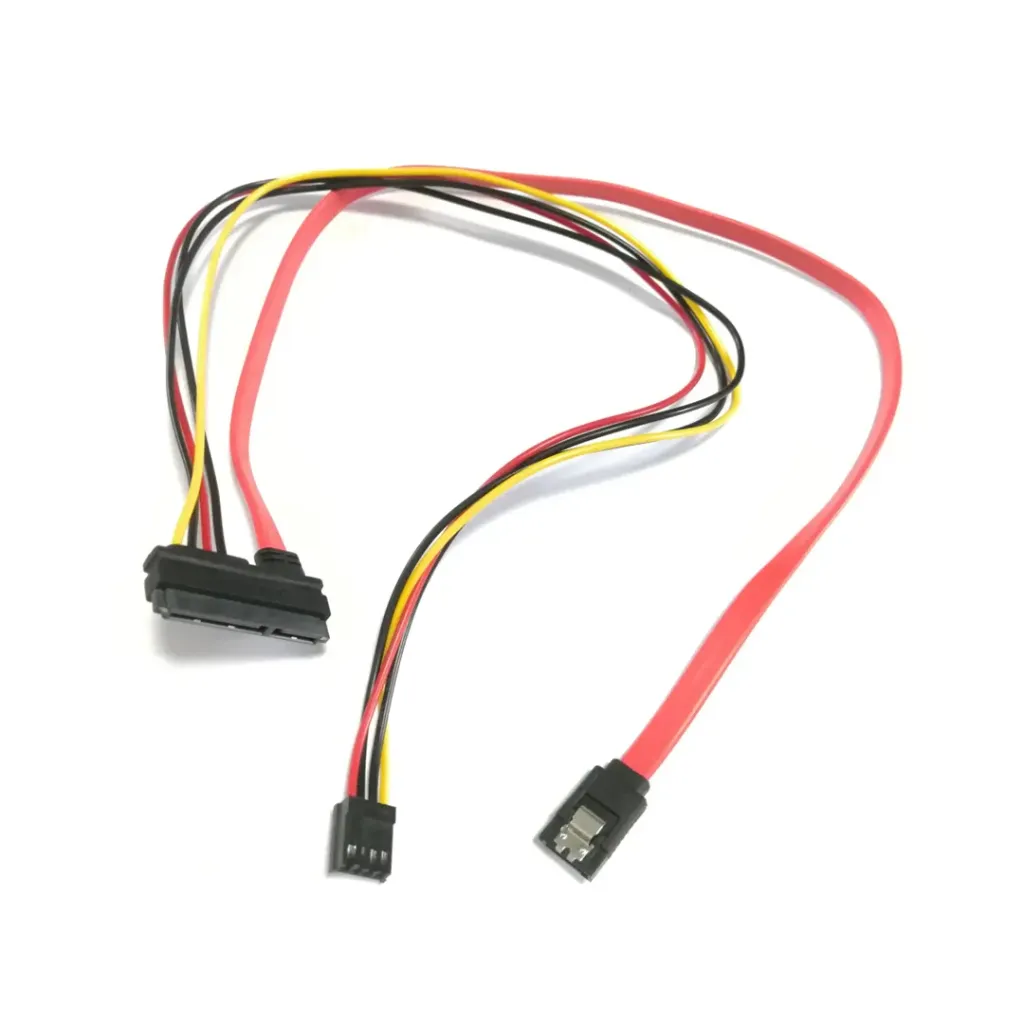 Sata Mini Slip Cable to Sata 4Pin + Sata Data 7Pin Cable