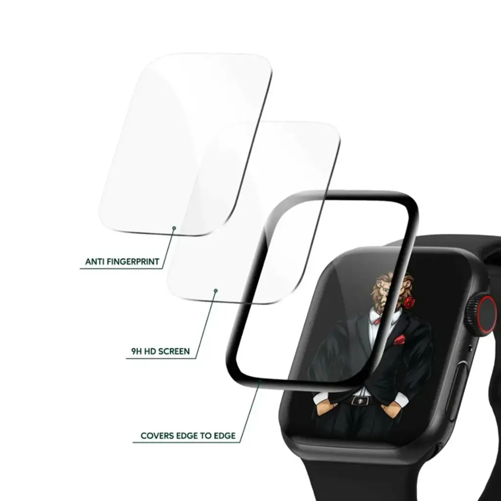  Green lion iWatch HD Glass - 45mm 3D Watch Series ( Scratch Resistance and Shock Resistance)