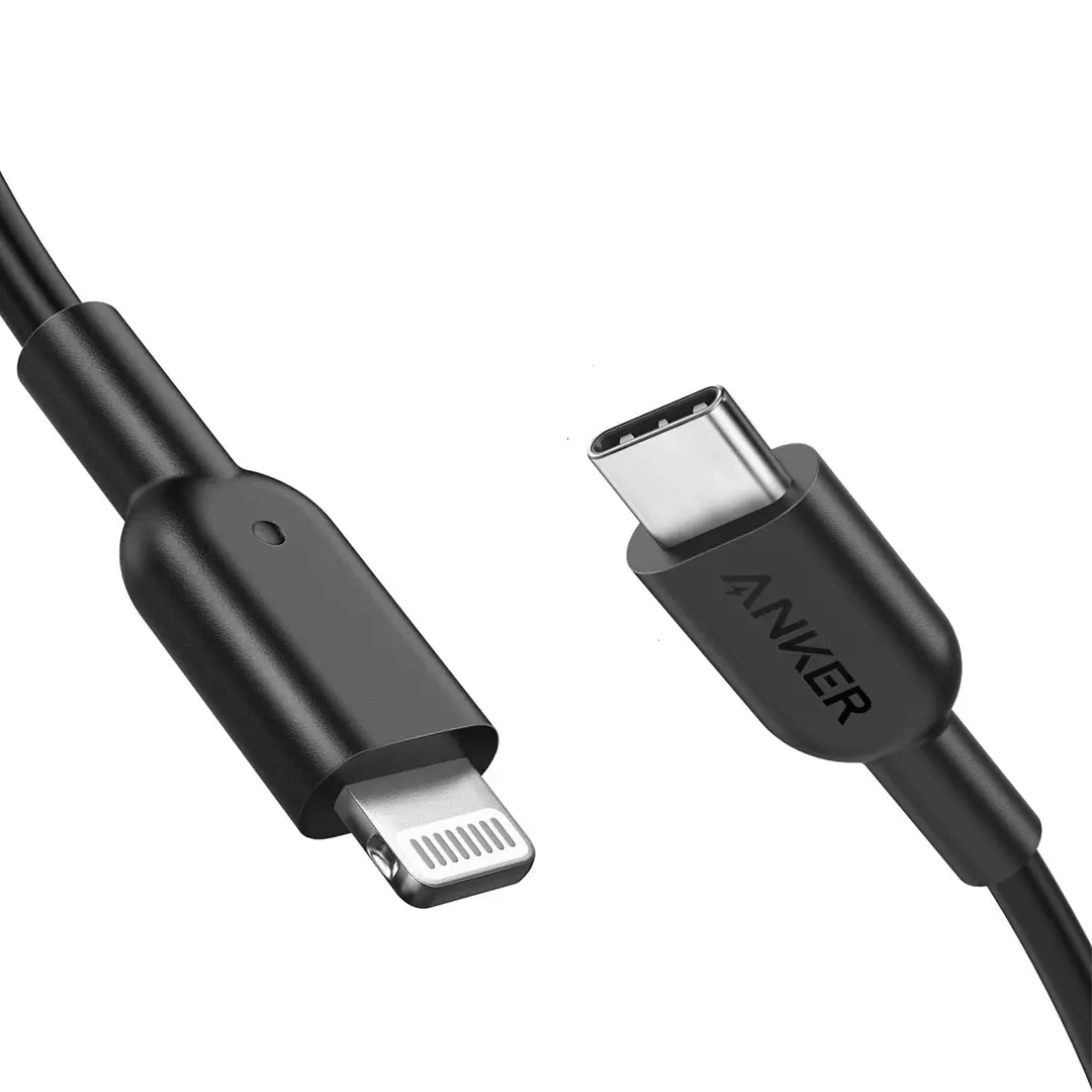 Anker PowerLine III USB-C Cable with Lightning Connector 3ft/0.9m | Black | Model: A8832H11
