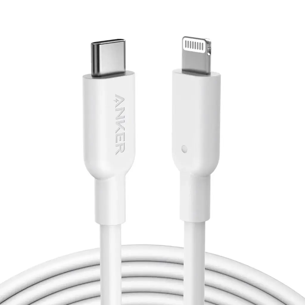 Anker PowerLine III Type-C Cable with Lightning Connector 6ft/1.8m | White | A8833H21