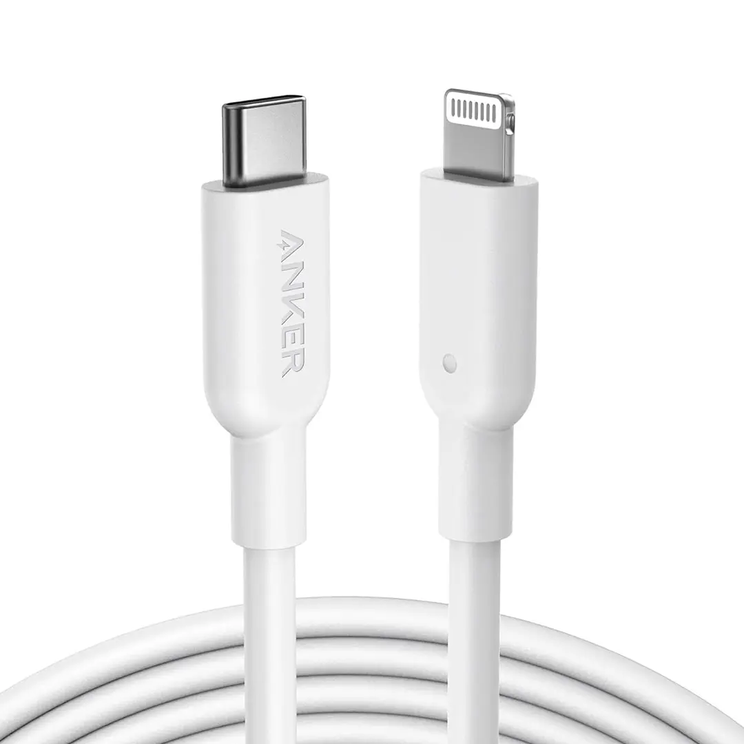 Anker PowerLine III USB-C Cable with Lightning Connector 6ft/1.8m | White | A8833H21