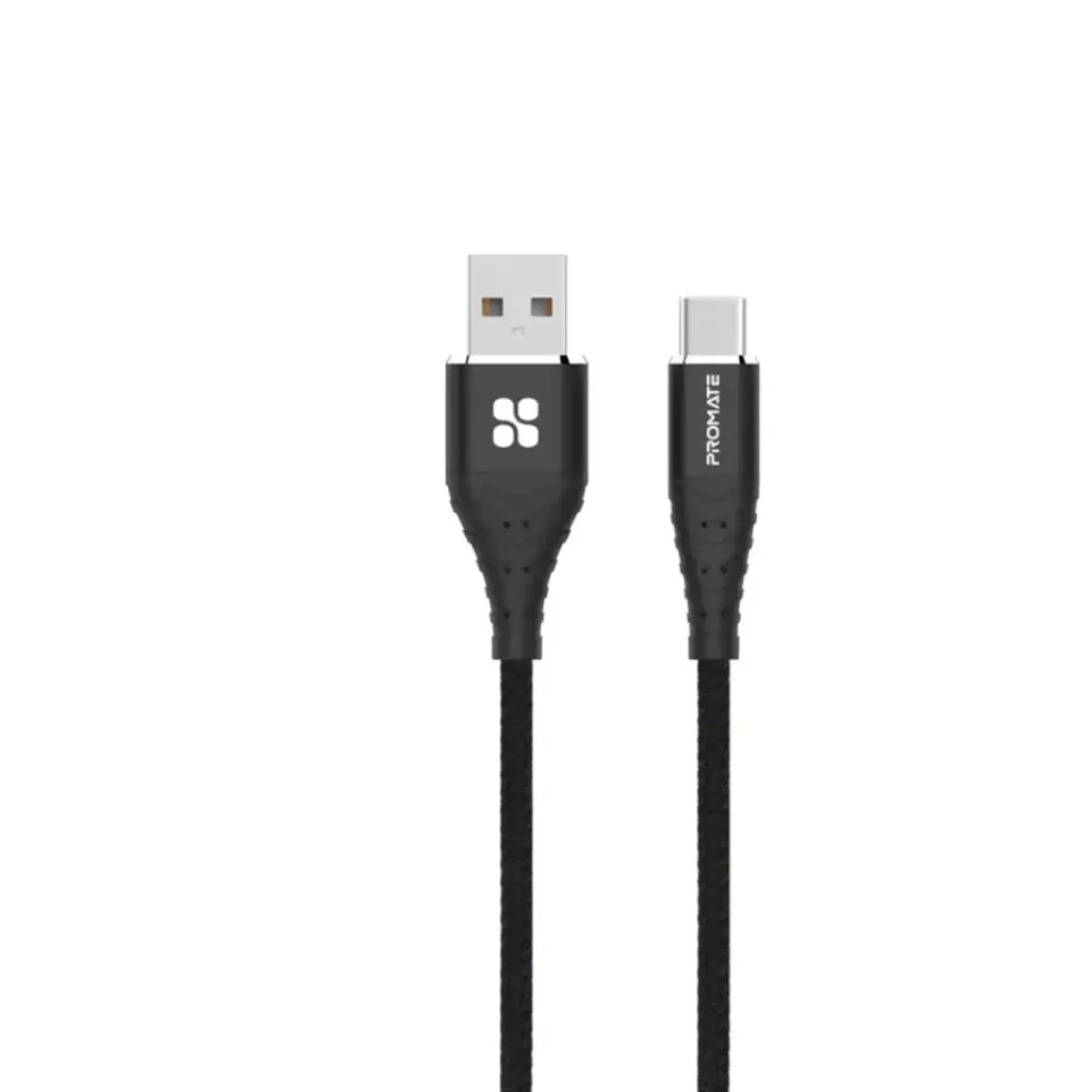 Promate Fabric Braided Type-C Data Sync & Charge Cable