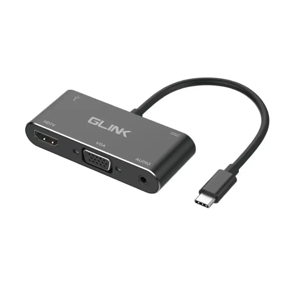Glink USB-C (M) to HDMI/VGA 4K Adapter - GL-058 