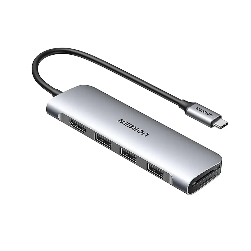 Ugreen - 5-in-1 USB-C Multifunction Adapter 4K - CM511 (P/N: 15596) - 1xUSB-C, 3xUSB-A, 1xHDMI