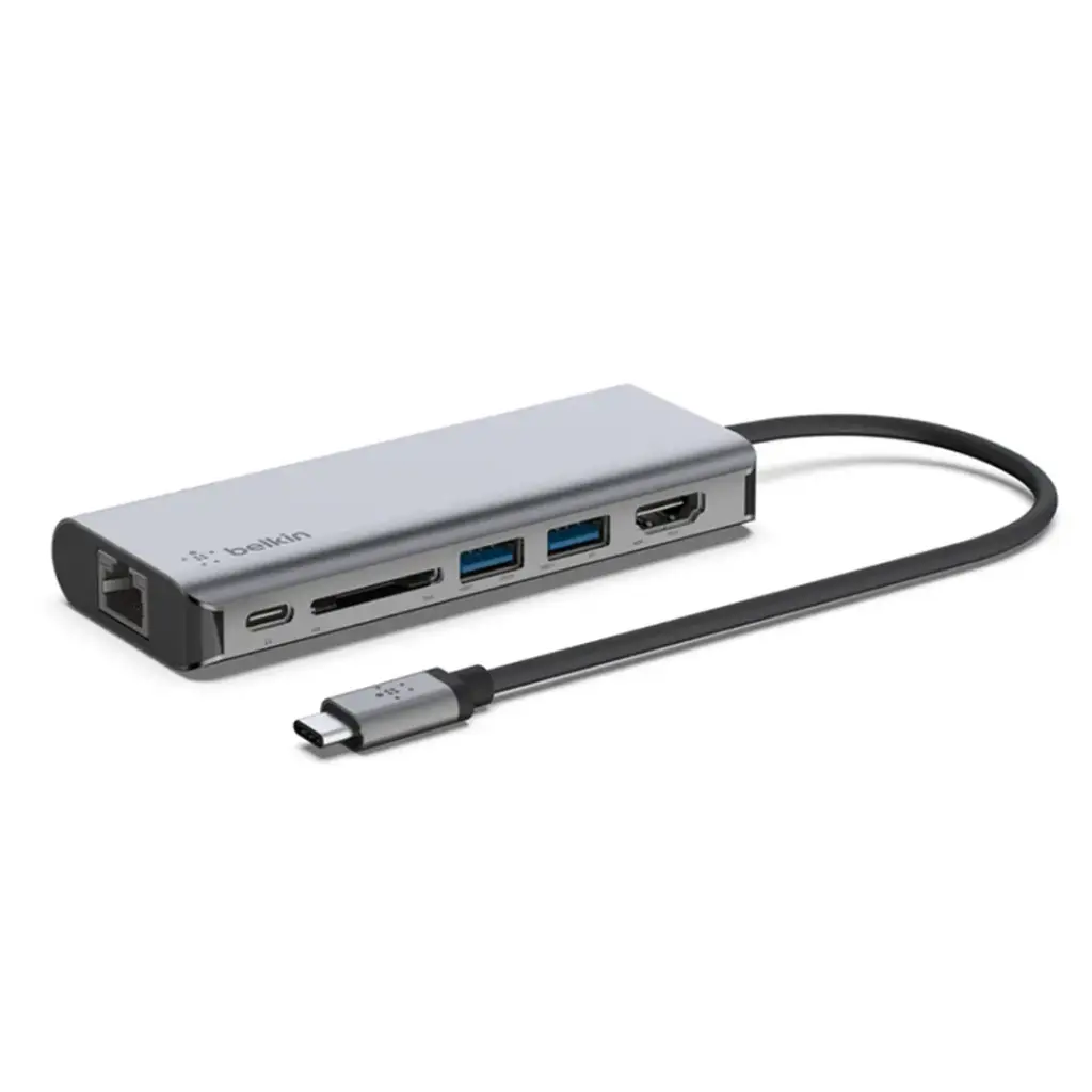 Belkin USB-C 6 in 1 Multiport Adapter (USB C Laptops & Tablets) 