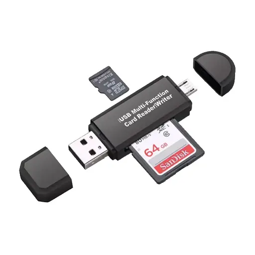 OTG Card Reader SD/T Flash Card - Micro USB to AF Adapter
