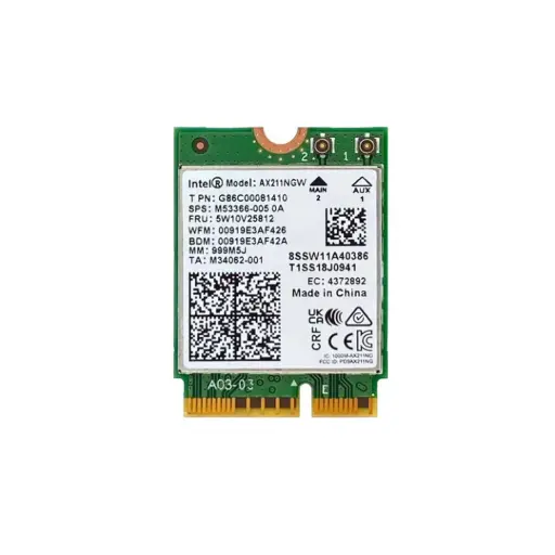 Wireless Driver, Intel Wi-Fi 6E AX211 2x2 and Bluetooth wireless card