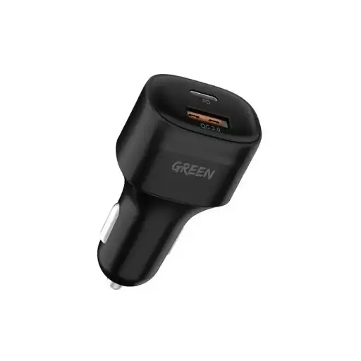 GreenLion Compact Car Charger Dual Port USB Charger 20W Multi Device Charging with 3.9ft | 1.2m Cable | Model: 155784