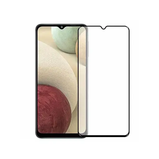 Premium Glass Samsung A12 - Sreen Protector 6D/9H (Curved Glass / Tailored True Machine Mould) | Black