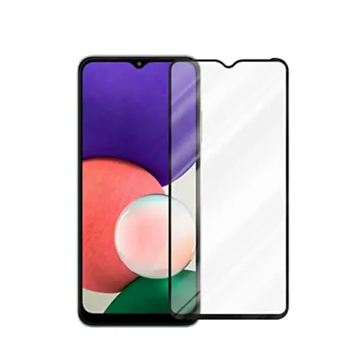 Premium Glass Samsung A22 4G -  Sreen Protector 6D/9H (Curved Glass / Tailored True Machine Mould) | Black