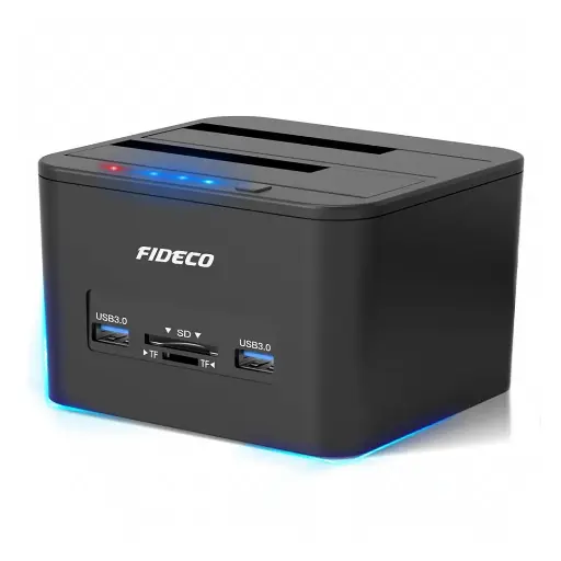 FIDECO (YPZ04-S2H-U3) USB 3.0 Dual Bay HDD Dockin Station