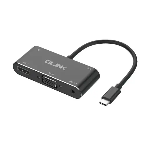 Glink USB-C (M) to HDMI/VGA 4K Adapter - GL-058 