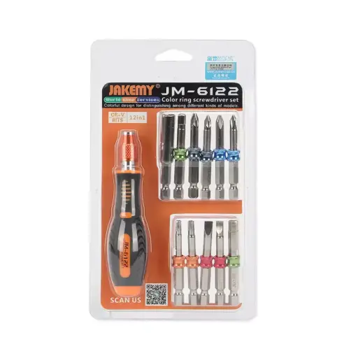Jakemy 12-in-1 Color ring screwdriver set | Model: JM-6122 