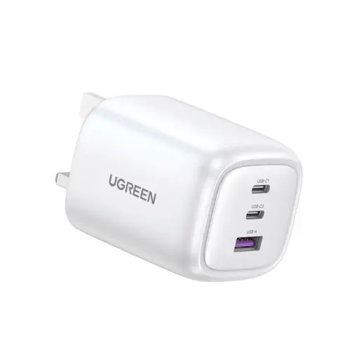 Ugreen - Nexode 65W 3 Port PD Gan Fast Charger (Model: CD306) - White