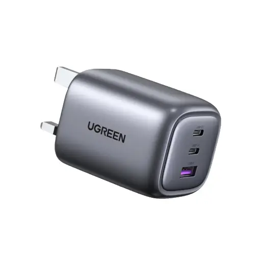 Ugreen - Nexode 65W 3 Port PD Gan Fast Charger with Cable (Model: CD306) - Space Gray